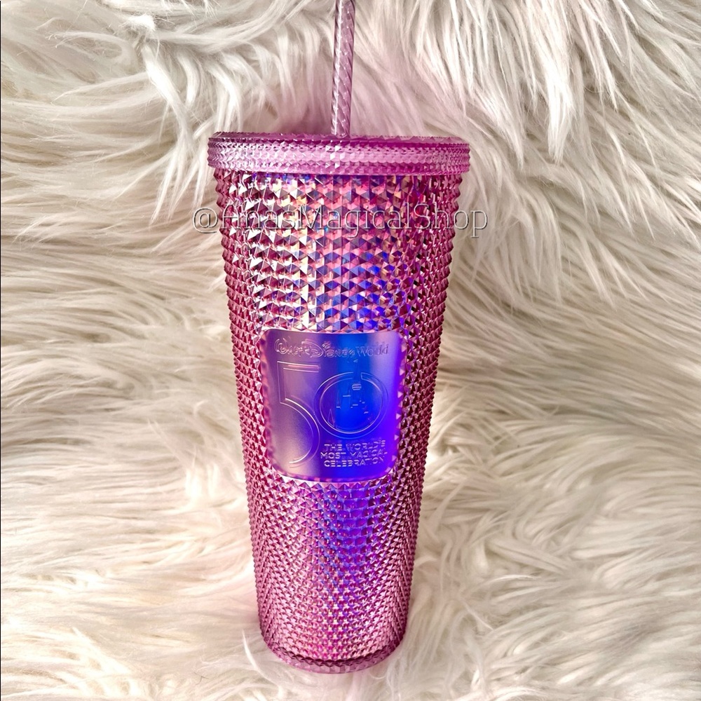 Walt Disney World 50th Anniversary Pink Starbucks Tumbler